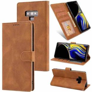 For Samsung Galaxy Note9 Fantasy Classic Skin-feel Calfskin Texture Magnetic Buckle Horizontal Flip PU Leather Case with Holder & Card Slot & Wallet(Brown)