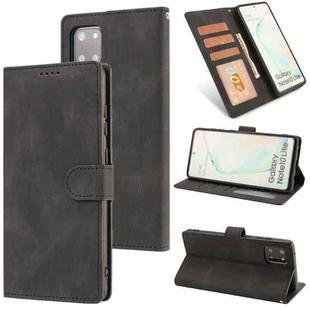 For Samsung Galaxy Note 10 Lite Fantasy Classic Skin-feel Calfskin Texture Magnetic Buckle Horizontal Flip PU Leather Case with Holder & Card Slot & Wallet(Black)