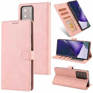 For Samsung Galaxy Note20 Ultra Fantasy Classic Skin-feel Calfskin Texture Magnetic Buckle Horizontal Flip PU Leather Case with Holder & Card Slot & Wallet(Pink)