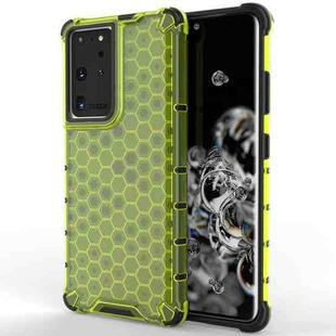 For Samsung Galaxy S21 Ultra 5G Shockproof Honeycomb PC + TPU Protective Case(Green)