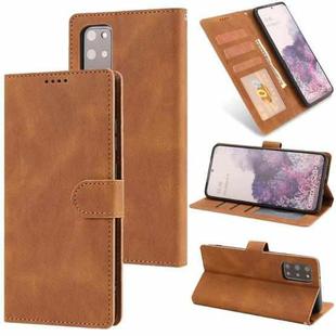 For Samsung Galaxy S20+ Fantasy Classic Skin-feel Calfskin Texture Magnetic Buckle Horizontal Flip PU Leather Case with Holder & Card Slot & Wallet(Brown)