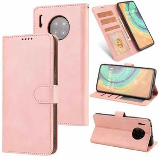 For Huawei Mate 30 Fantasy Classic Skin-feel Calfskin Texture Magnetic Buckle Horizontal Flip PU Leather Case with Holder & Card Slot & Wallet(Rose Gold)