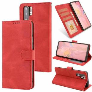 For Huawei P30 Pro Fantasy Classic Skin-feel Calfskin Texture Magnetic Buckle Horizontal Flip PU Leather Case with Holder & Card Slot & Wallet(Red)