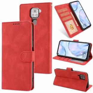 For Huawei P40 Lite / nova 6 SE Fantasy Classic Skin-feel Calfskin Texture Magnetic Buckle Horizontal Flip PU Leather Case with Holder & Card Slot & Wallet(Red)