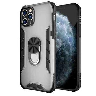 For iPhone 11 Pro Magnetic Frosted PC + Matte TPU Shockproof Casewith Ring Holder (Milky White)