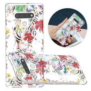 For LG Stylo 6 Flat Plating Splicing Gilding Protective Case(Tropical Rainforest)