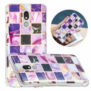 For LG Stylo 5 Flat Plating Splicing Gilding Protective Case(Square Color Matching)