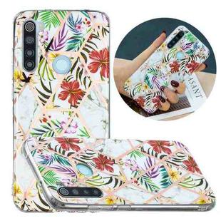 For Xiaomi Redmi Note 8 Flat Plating Splicing Gilding Protective Case(Tropical Rainforest)