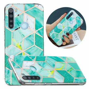 For Xiaomi Redmi Note 8 Flat Plating Splicing Gilding Protective Case(Green Glitter)