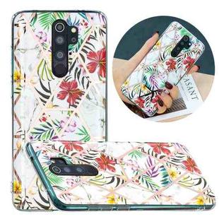 For Xiaomi Redmi Note 8 Pro Flat Plating Splicing Gilding Protective Case(Tropical Rainforest)