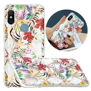 For Xiaomi Redmi Note 6 / Note 6 Pro Flat Plating Splicing Gilding Protective Case(Tropical Rainforest)