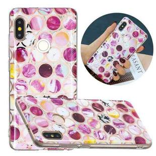 For Xiaomi Redmi Note 5 Pro Flat Plating Splicing Gilding Protective Case(Round Color Matching)