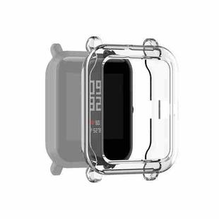 For Amazfit Pop Half-coverage TPU Protective Case Cover(Transparent)