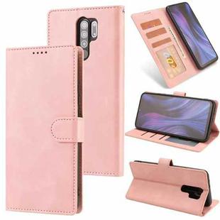 For Xiaomi Redmi 9 Fantasy Classic Skin-feel Calfskin Texture Magnetic Buckle Horizontal Flip PU Leather Case with Holder & Card Slot & Wallet(Rose Gold)