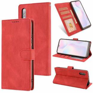 For Xiaomi Redmi 9A Fantasy Classic Skin-feel Calfskin Texture Magnetic Buckle Horizontal Flip PU Leather Case with Holder & Card Slot & Wallet(Red)