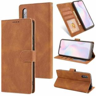 For Xiaomi Redmi 9A Fantasy Classic Skin-feel Calfskin Texture Magnetic Buckle Horizontal Flip PU Leather Case with Holder & Card Slot & Wallet(Brown)