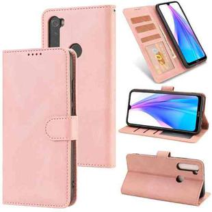 For Xiaomi Redmi Note 8T Fantasy Classic Skin-feel Calfskin Texture Magnetic Buckle Horizontal Flip PU Leather Case with Holder & Card Slot & Wallet(Rose Gold)