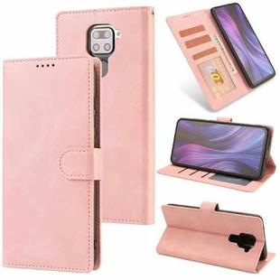 For Xiaomi Redmi Note 9 Fantasy Classic Skin-feel Calfskin Texture Magnetic Buckle Horizontal Flip PU Leather Case with Holder & Card Slot & Wallet(Rose Gold)