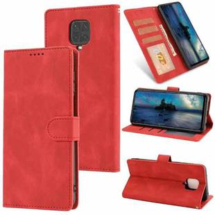 For Xiaomi Redmi Note 9 Pro Fantasy Classic Skin-feel Calfskin Texture Magnetic Buckle Horizontal Flip PU Leather Case with Holder & Card Slot & Wallet(Red)