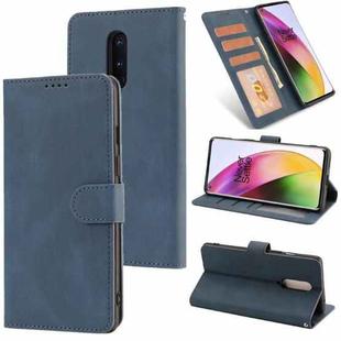 For OnePlus 8 Fantasy Classic Skin-feel Calfskin Texture Magnetic Buckle Horizontal Flip PU Leather Case with Holder & Card Slot & Wallet(Blue)