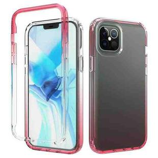 For iPhone 12 Pro Max Shockproof  High Transparency Two-color Gradual Change PC+TPU Candy Colors Protective Case(Red)