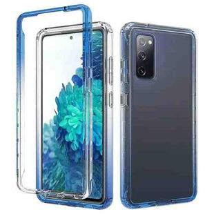 For Samsung Galaxy S20 FE Shockproof  High Transparency Two-color Gradual Change PC+TPU Candy Colors Protective Case(Blue)