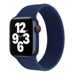 Single-turn Woven Pattern Silicone Watch Band For Apple Watch Series 8&7 41mm / SE 2&6&SE&5&4 40mm / 3&2&1 38mm, Size:S(Blue)