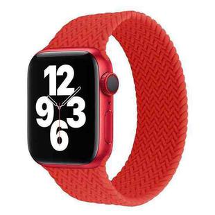 Single-turn Woven Pattern Silicone Watch Band For Apple Watch Series 7 41mm / 6 & SE & 5 & 4 40mm / 3 & 2 & 1 38mm, Size:M(Red)