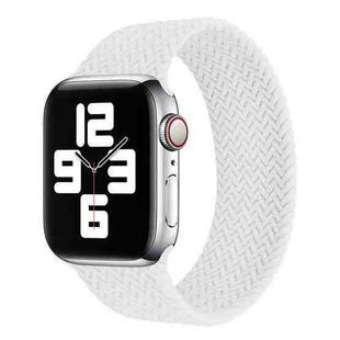 Single-turn Woven Pattern Silicone Watch Band For Apple Watch Series 7 45mm / 6 & SE & 5 & 4 44mm / 3 & 2 & 1 42mm, Size:S(White)