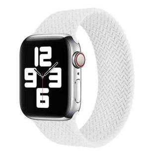 Single-turn Woven Pattern Silicone Watch Band For Apple Watch Ultra 49mm / Series 8&7 45mm / SE 2&6&SE&5&4 44mm / 3&2&1 42mm, Size:M(White)