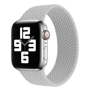 Single-turn Woven Pattern Silicone Watch Band For Apple Watch Ultra 49mm&Watch Ultra 2 49mm / Series 9&8&7 45mm / SE 3&SE 2&6&SE&5&4 44mm / 3&2&1 42mm, Size:L(Grey)