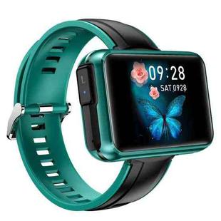 T91 1.4 inch IPS Color Screen IPX6 Waterproof Smart Watch with TWS Bluetooth 5.0 Earphone, Support Sleep Monitor / Heart Rate Monitor / Blood Pressure Monitoring, Style:Silicone Strap(Green)