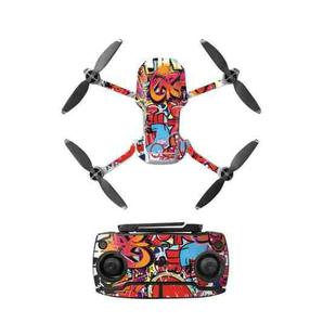 Sunnylife MM-TZ439 Waterproof PVC Drone Body + Arm + Remote Control Decorative Protective Stickers Set for DJI Mavic Mini(Colorful Graffiti)