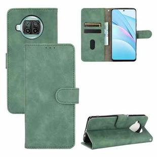 For Xiaomi Mi 10T Lite 5G Solid Color Skin Feel Magnetic Buckle Horizontal Flip Calf Texture PU Leather Case with Holder & Card Slots & Wallet(Green)
