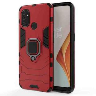 For OnePlus Nord N100 PC + TPU Shockproof Protective Case with Magnetic Ring Holder(Red)