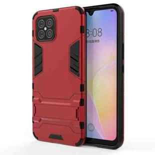 For Huawei nova 8 SE Shockproof PC + TPU Protective Case with Hidden Holder(Red)