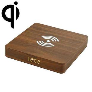 W50 Wooden Clock Wireless Charger (Brown Wood)