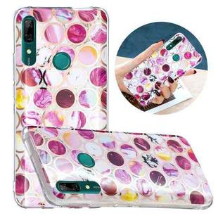 For Huawei P Smart Z Flat Plating Splicing Gilding Protective Case(Round Color Matching)