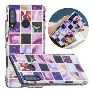 For Huawei P30 Lite Flat Plating Splicing Gilding Protective Case(Square Color Matching)