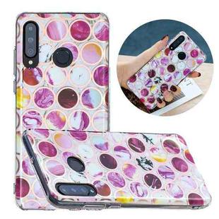 For Huawei P30 Lite Flat Plating Splicing Gilding Protective Case(Round Color Matching)