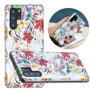 For Huawei P30 Pro Flat Plating Splicing Gilding Protective Case(Tropical Rainforest Color Matching)