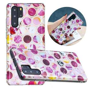 For Huawei P30 Pro Flat Plating Splicing Gilding Protective Case(Round Color Matching)