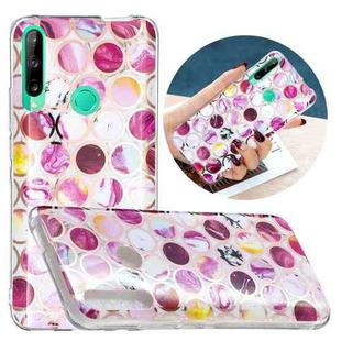 For Huawei Y7p Flat Plating Splicing Gilding Protective Case(Round Color Matching)