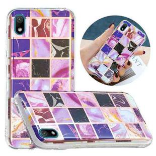 For Huawei Y5 (2019) Flat Plating Splicing Gilding Protective Case(Square Color Matching)