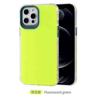 TPU + Acrylic Anti-fall Mirror Phone Protective Case For iPhone 12 / 12 Pro(Fluorescent Green)