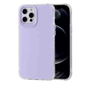 TPU + Acrylic Anti-fall Mirror Phone Protective Case For iPhone 12 / 12 Pro(Light Purple)