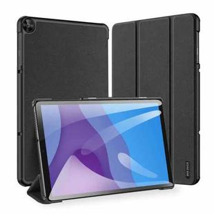 For Lenovo Tab M10 DUX DUCIS Domo Series Horizontal Flip Magnetic PU Leather Case with Three-folding Holder & Wake-up / Sleep Function(Black)