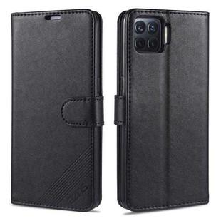 For OPPO F17 Pro / A93 AZNS Sheepskin Texture Horizontal Flip Leather Case with Holder & Card Slots & Wallet(Black)