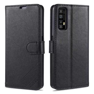 For OPPO Realme 7 4G AZNS Sheepskin Texture Horizontal Flip Leather Case with Holder & Card Slots & Wallet(Black)