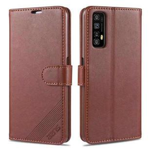 For OPPO Realme 7 4G AZNS Sheepskin Texture Horizontal Flip Leather Case with Holder & Card Slots & Wallet(Brown)